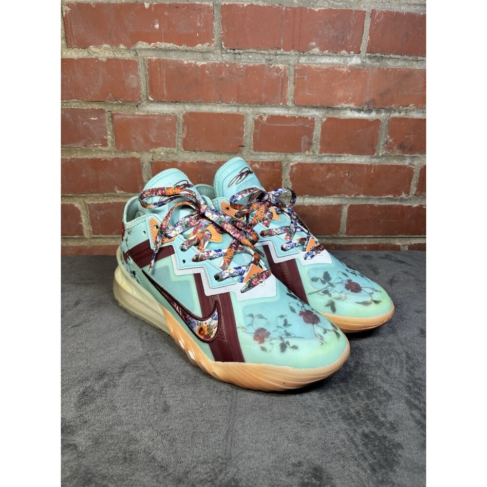 Nike LeBron 18 Low Mimi Plange Daughters Floral Sneaker Shoes Athletic Mens US 9